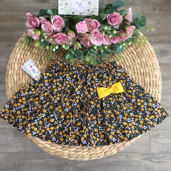 Chân váy hoa thô xuân hè bé gái size 3- 10