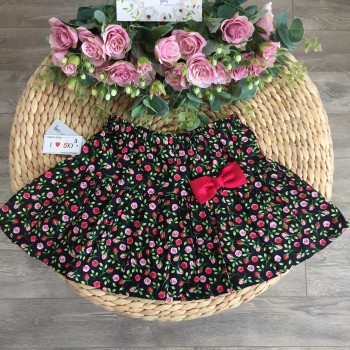 Chân váy hoa thô xuân hè bé gái size 3- 10