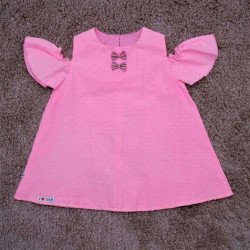 váy boy xòe nơ cổ-V76204 váy boy xòe nơ cổ-V76204