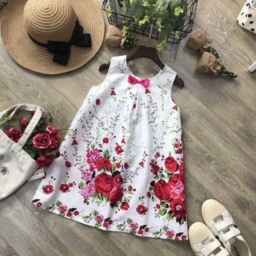 Váy A sn hoa thô- V72204-kidsky-bán sỉ Váy A sn hoa thô- V72204 Váy A sn hoa thô- V72204-