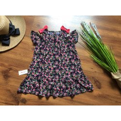 Váy lanh hoa tay trễ size 4 -8 Váy lanh hoa tay trễ size 4 -8