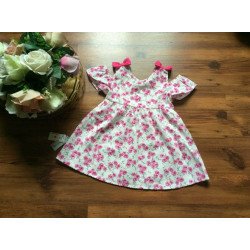 Váy hoa bé gái nơ vai size 2-6 - V48275 Váy hoa bé gái nơ vai size 2-6 - V48275