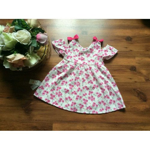 Váy hoa bé gái nơ vai size 2-6 - V48275-kidsky-bán sỉ Váy hoa bé gái nơ vai size 2-6 - V48275 Váy hoa bé gái nơ vai size 2-6 - V48275-
