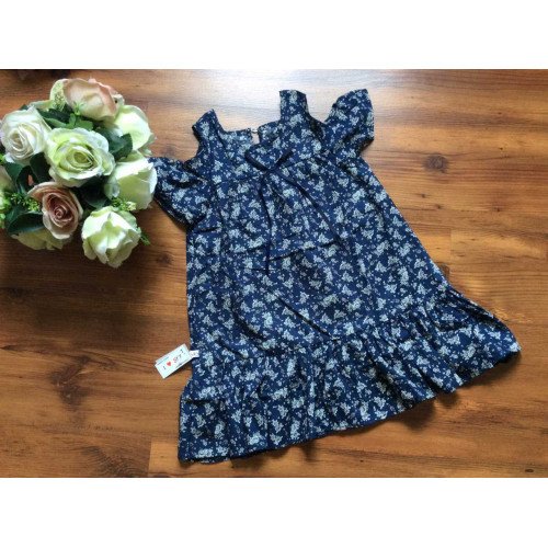 Váy hoa tay trễ-kidsky-bán sỉ Váy hoa tay trễ Váy hoa tay trễ-
