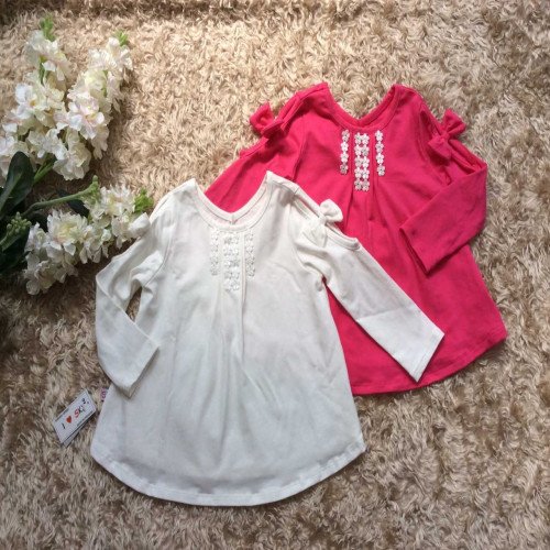 Áo thu cotton hoa nhí đáp cổ-kidsky-bán sỉ Áo thu cotton hoa nhí đáp cổ Áo thu cotton hoa nhí đáp cổ-