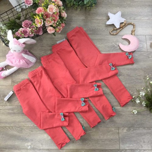 Quần legging nỉ da cá chun xe gấu nơ - hồng cam-kidsky-bán sỉ Quần legging nỉ da cá chun xe gấu nơ - hồng cam Quần legging nỉ da cá chun xe gấu nơ - hồng cam-