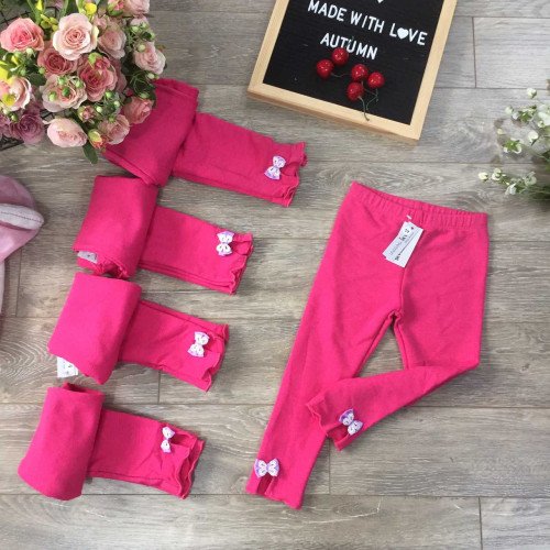 Quần legging nỉ da cá chun xe gấu nơ - hồng sen-kidsky-bán sỉ Quần legging nỉ da cá chun xe gấu nơ - hồng sen Quần legging nỉ da cá chun xe gấu nơ - hồng sen-