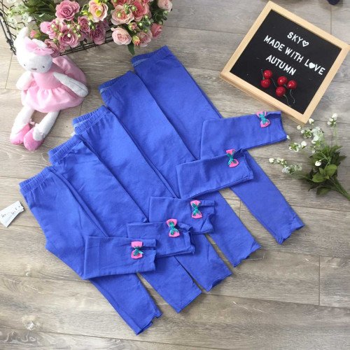 Quần legging nỉ da cá chun xe gấu nơ - xanh duong-kidsky-bán sỉ Quần legging nỉ da cá chun xe gấu nơ - xanh duong Quần legging nỉ da cá chun xe gấu nơ - xanh duong-