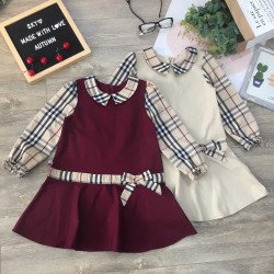Váy thu đuôi cá tay kẻ size 6-10
