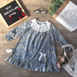 Váy hoa thu đuôi cá vạt lệch 