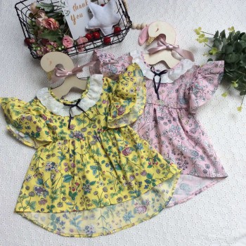 váy vạt lệch ren cổ size 2-6