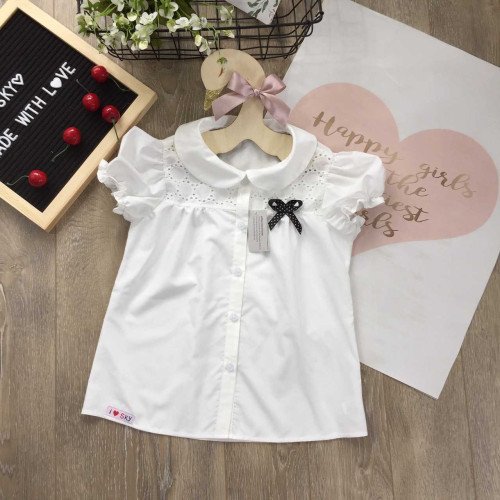 Áo sơ mi ren ngực tay búp-kidsky-bán sỉ Áo sơ mi ren ngực tay búp Áo sơ mi ren ngực tay búp-