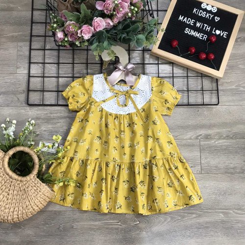 Váy hoa cổ nơ bé gái xuân hè - AV20205-kidsky-bán sỉ Váy hoa cổ nơ bé gái xuân hè - AV20205 Váy hoa cổ nơ bé gái xuân hè - AV20205-
