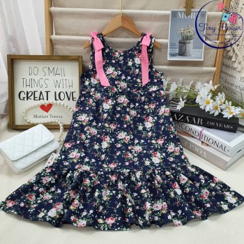 Váy hoa maxi đuôi cá trẻ em size 7-10