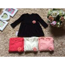 Áo váy len phối hoa đính ngực  size 2-6 