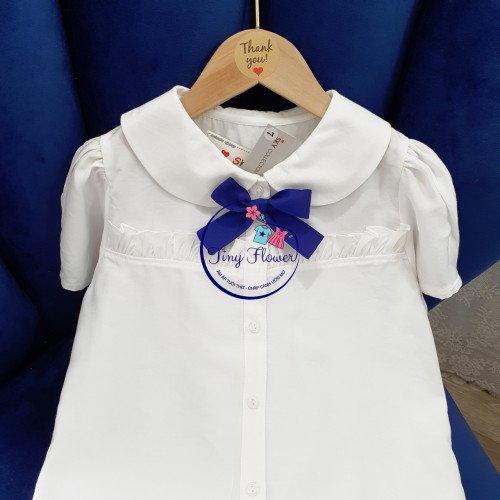 Áo sơ mi trắng cộc tay size 7-11-kidsky-bán sỉ Áo sơ mi trắng cộc tay size 7-11 Áo sơ mi trắng cộc tay size 7-11-ÁO SƠ MI CỘC TAY BÉ GÁI