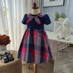 Váy xuân hè bé gái cổ nơ size 2-6 