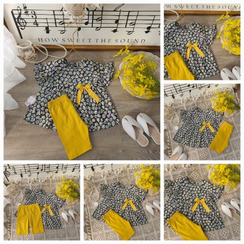 Bộ hoa tay loe bé gái quần legging size 2-6-kidsky-bán sỉ Bộ hoa tay loe bé gái quần legging size 2-6 Bộ hoa tay loe bé gái quần legging size 2-6-BỘ XUÂN HÈ BÉ GÁI