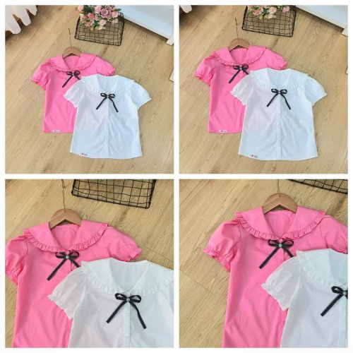 Áo sơ mi học sinh bé gái cổ sen size 7 -11-kidsky-bán sỉ Áo sơ mi học sinh bé gái cổ sen size 7 -11 Áo sơ mi học sinh bé gái cổ sen size 7 -11-ÁO SƠ MI CỘC TAY BÉ GÁI