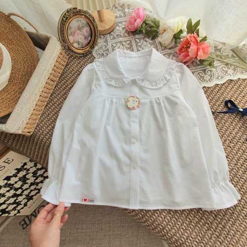 Áo sơ mi trắng dài tay học sinh tiểu học size 6 -10-kidsky-bán sỉ Áo sơ mi trắng dài tay học sinh tiểu học size 6 -10 Áo sơ mi trắng dài tay học sinh tiểu học size 6 -10-ÁO SƠ MI DÀI TAY BÉ GÁI
